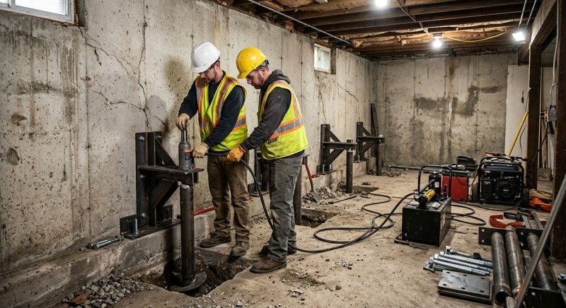 Basement Stabilization in Douglasville, GA