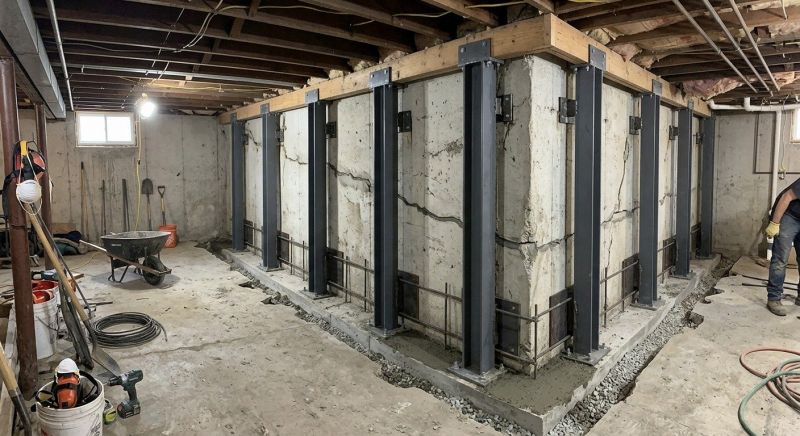 Basement Stabilization in Douglasville, GA