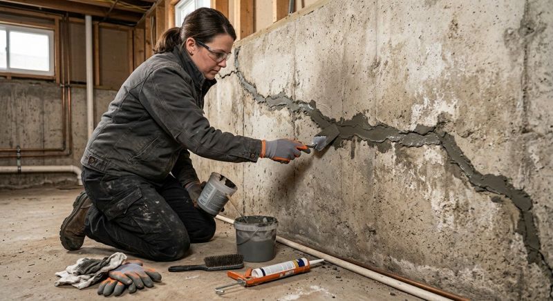 Cracked Basement Floor Repair in Douglasville, GA