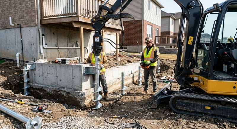 Helical Piers Installation in Douglasville, GA