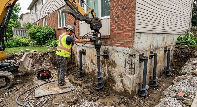 Helical Piers Installation in Douglasville, GA