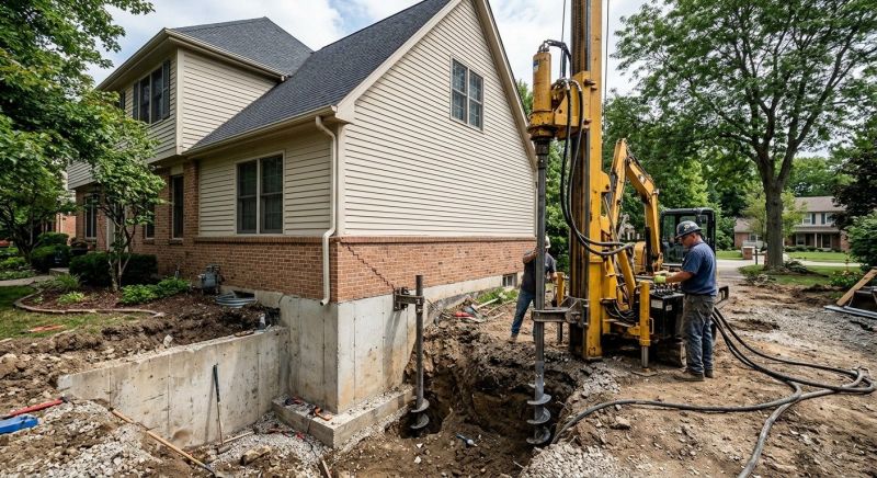 Helical Piers Installation in Douglasville, GA