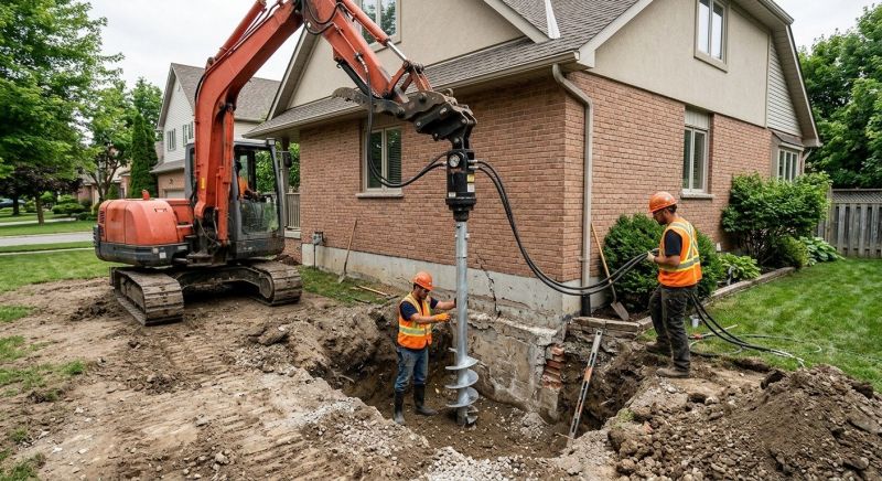 Helical Pile Installation in Douglasville, GA