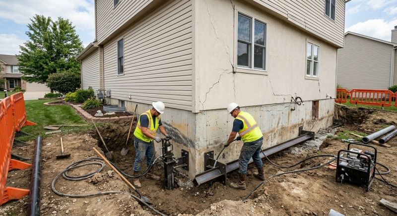 Sinking Foundation Repair in Carroll County, GA