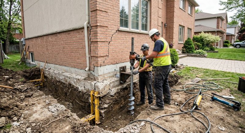 Sinking Foundation Repair in Peachtree City, GA